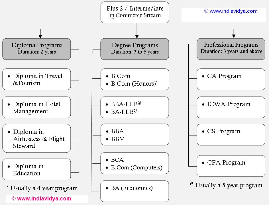 Commerce Stream, Subjects involved in Commerce Stream